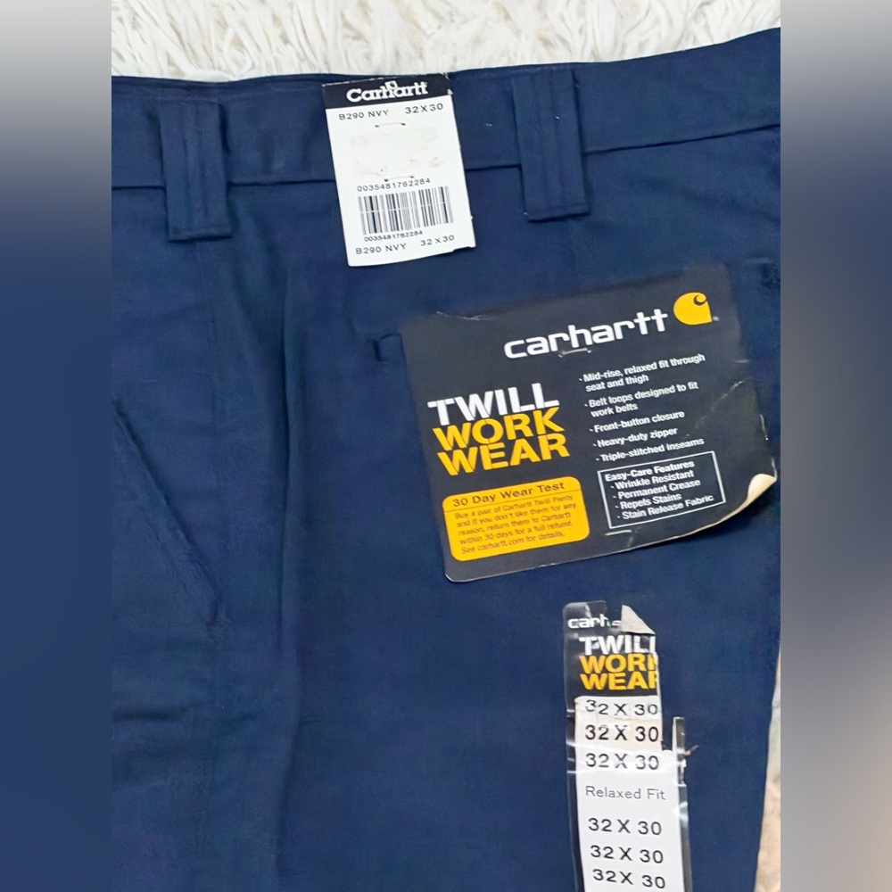 Carhartt Navy Twill Work Pants with Tags